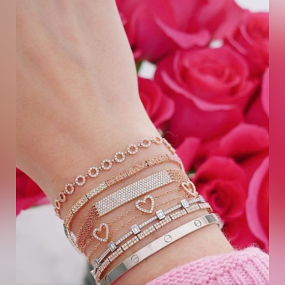 Anne Sisteron pavé diamond bracelet 14K Rose Gold, Multi-Chain - Picture 11 of 11